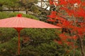 Red Japanese umbrella Royalty Free Stock Photo
