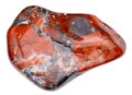 Red jasper gemstone isolated Royalty Free Stock Photo