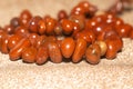 Red jasper irregular beads Royalty Free Stock Photo