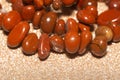 Red jasper irregular beads Royalty Free Stock Photo