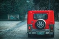 Red jeep to rescue the victims of Taal Volcano