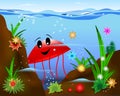 Red jellyfish, cdr vector Royalty Free Stock Photo