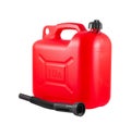 Red jerrycan isolated on white background Royalty Free Stock Photo