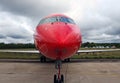 Red jet plane Royalty Free Stock Photo