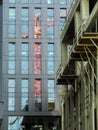 Red jib crane reflection Royalty Free Stock Photo