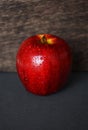 Red apple on a gray background Royalty Free Stock Photo