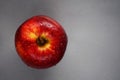 Red apple on a gray background Royalty Free Stock Photo