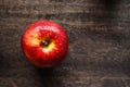 Red apple on a wooden board Royalty Free Stock Photo