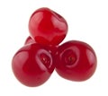 Red juicy cherry isolated on white background Royalty Free Stock Photo