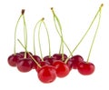 Red, juicy cherry isolated on white background Royalty Free Stock Photo