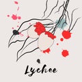 Red juicy lichi leche lychee