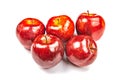 Red juicy ripe fresh apples isolated on a white background Royalty Free Stock Photo