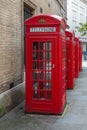 Red K2 London phone boxes