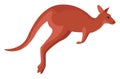Red kangaroo, illustration, vector Royalty Free Stock Photo