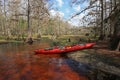 Red kayak on Fisheating Creek, Florida.