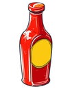 red ketchup bottled gourmet ingredient