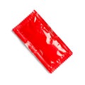 Red ketchup packets on white background. object picture for graphic designer Royalty Free Stock Photo