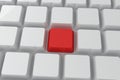 Red key on keyboard Royalty Free Stock Photo