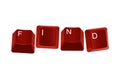 Red keyboard keys Royalty Free Stock Photo