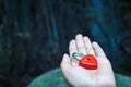 Red keys that are heart shaped, ideas, love, Valentine`s Day Royalty Free Stock Photo