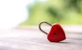 Red keys that are heart shaped, ideas, love, Valentine`s Day Royalty Free Stock Photo