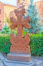 The red Khachkar