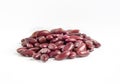 Red kidney bean or Flat lay red beans  isolated on white background Royalty Free Stock Photo