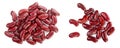 red kidney bean isolated on white background. Top view. Flat lay Royalty Free Stock Photo