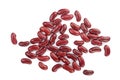 Red kidney bean isolated on white background. Top view. Flat lay Royalty Free Stock Photo