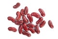Red kidney bean isolated on white background. Top view. Flat lay Royalty Free Stock Photo