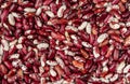 Red kidney beans background or texture. Legumes, top view, overhead Royalty Free Stock Photo