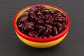 Red kidney beans in a dish Royalty Free Stock Photo