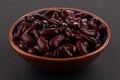 Red kidney beans in a dish Royalty Free Stock Photo