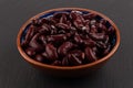 Red kidney beans in a dish Royalty Free Stock Photo