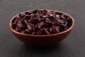 Red kidney beans in a dish Royalty Free Stock Photo