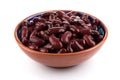 Red kidney beans in a dish Royalty Free Stock Photo