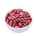 Red kidney beans in a dish in perspective Royalty Free Stock Photo