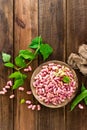 Red kidney beans. Haricot bean Royalty Free Stock Photo