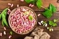 Red kidney beans. Haricot bean Royalty Free Stock Photo