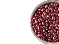 Red kidney beans isolated with white background stock image. Royalty Free Stock Photo
