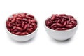 Red kidney beans in white bowl. Royalty Free Stock Photo