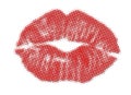 Red kiss lips mouth Royalty Free Stock Photo