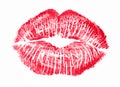 Red kiss lips vectorized illustration