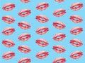 Red kisser lips background Royalty Free Stock Photo