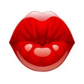 Red kissing lips Royalty Free Stock Photo