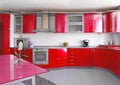 Red kitchen Royalty Free Stock Photo