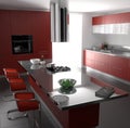 Red kitchen Royalty Free Stock Photo
