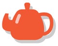 Red kitchen teapot, icon icon