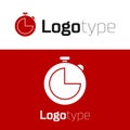 Red Kitchen timer icon isolated on white background. Cooking utensil. Logo design template element. Vector Illustration Royalty Free Stock Photo