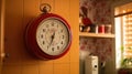 red kitchen timer Royalty Free Stock Photo